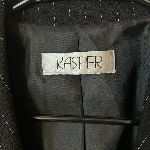 Kasper Women's Dark Pinstripe Blazer - Picture 2 of 7